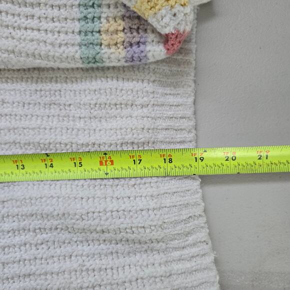 Hollister Oversized Stripe Cropped Knitted Sweater Size SM Kidcore Soft Pastel - Picture 9 of 10